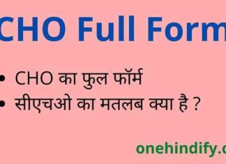 CHO Full Form in Hindi / English – सीएचओ का फुल फॉर्म क्या होता है ? CHO Full Form in Hindi / English - सीएचओ का फुल फॉर्म क्या होता है ?