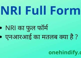 NRI Full Form in Hindi and English – एनआरआई का फुल फॉर्म क्या है ? NRI Full Form in Hindi and English - एनआरआई का फुल फॉर्म क्या है ?