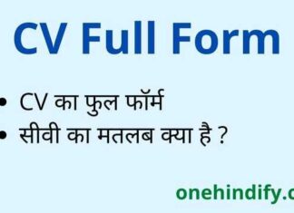 CV Full Form in Hindi and English – सीवी का फुल फॉर्म क्या होता है ? CV Full Form in Hindi and English - सीवी का फुल फॉर्म क्या होता है ?