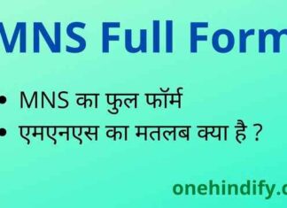 MNS Full Form in Hindi & English – एमएनएस का फुल फॉर्म क्या है ? MNS Full Form in Hindi & English - एमएनएस का फुल फॉर्म क्या है ?